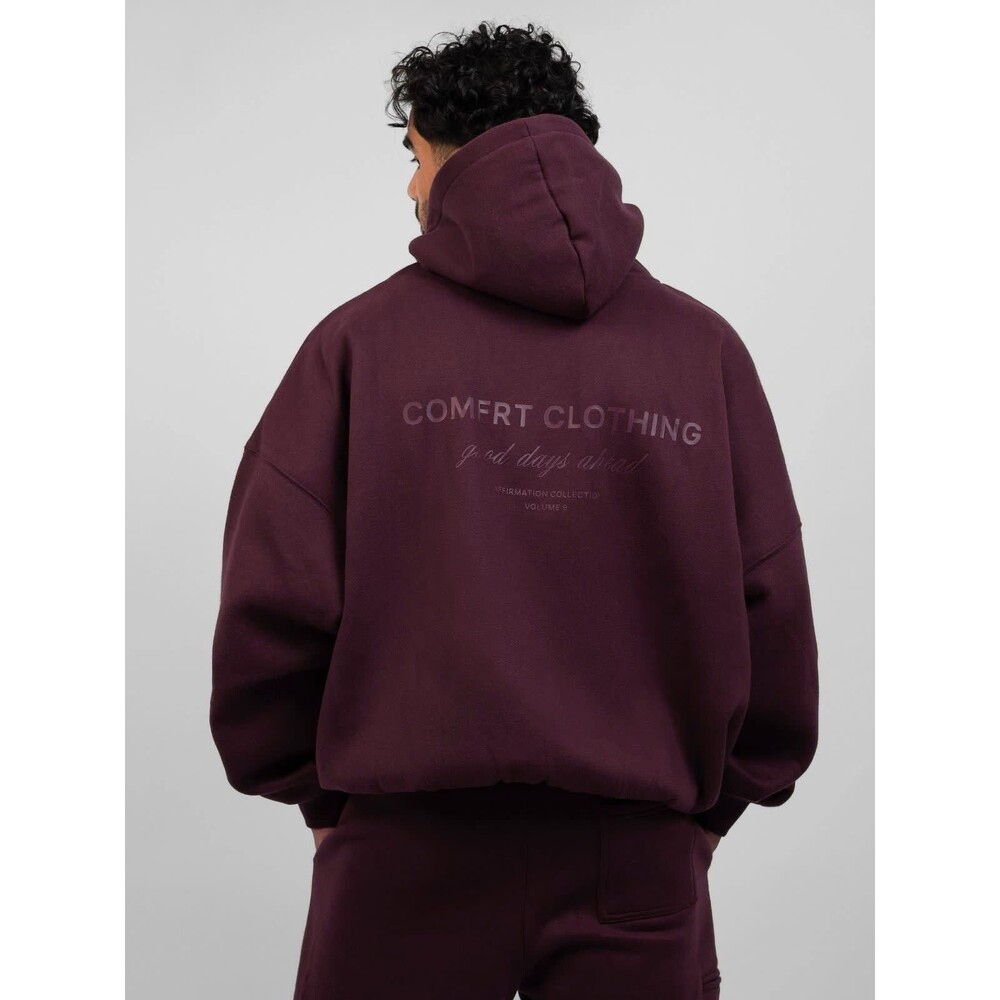 Comfrt Affirmation Collection Volume 9 Hoodie Mega Maroon Purple Burgundy Size L - Picture 5 of 16